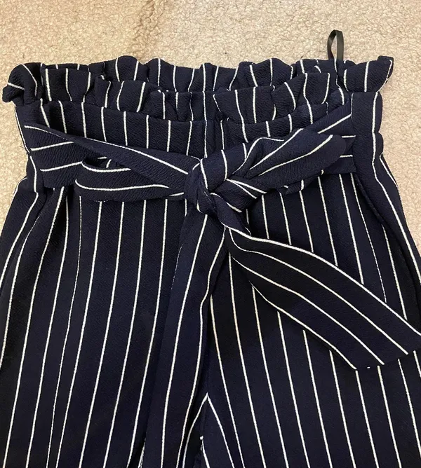 SheIn Paper Bag Pinstripe Dress Pants - Image 2