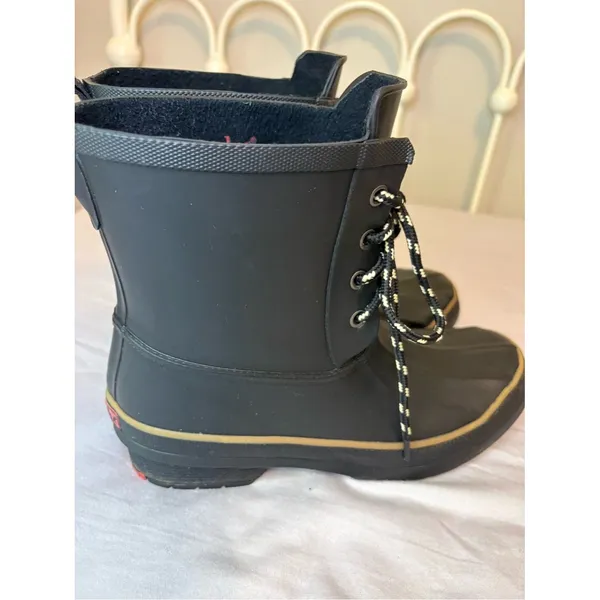 Chooka Classic Rain Duck Boots Black Lace Up Waterproof Women’s 8 - Image 3