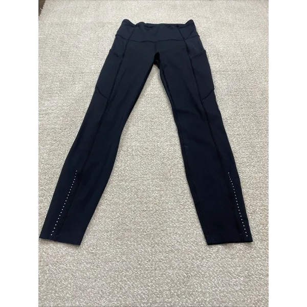 Lululemon Lead The Pack Reflective Tight 28" Black Running Leggings Size 4 - Image 9