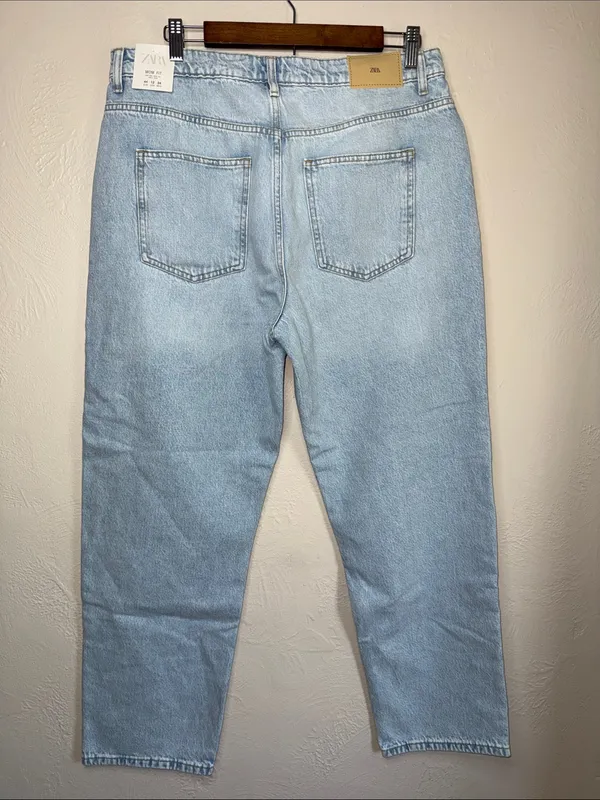 Zara‎ Light Blue Cropped Jeans - Image 3