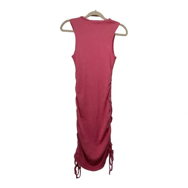 Garage Pink Side Scrunch Body con tank top mini dress // size small - Image 8