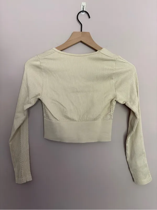 OFFLINE By Aerie Seamless Cable Square Neck Top Small - Image 3