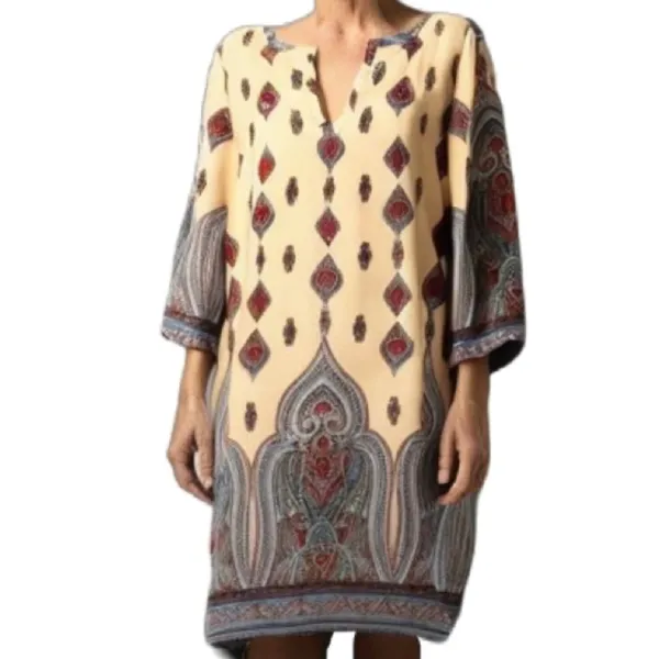 Gibson Latimer Women's Geometric Tunic Dress Size‎ Large - Image 2