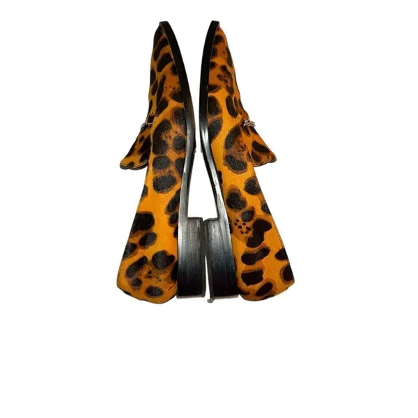 Franco Sarto Square Mouth Calf Hair Leather Animal Print Loafer(Size 8M) - Image 5