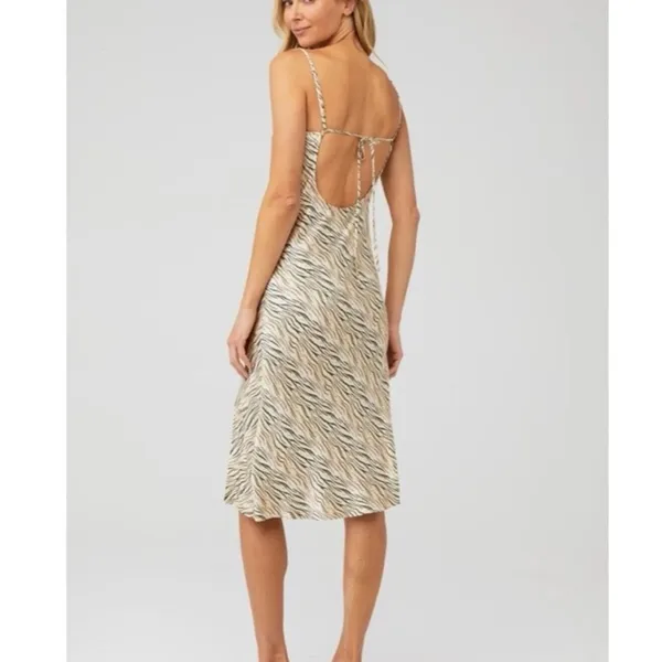 For Love & Lemons Joselyn Slip Midi Dress in Zebra Tiger Print size Small $135 - Image 2