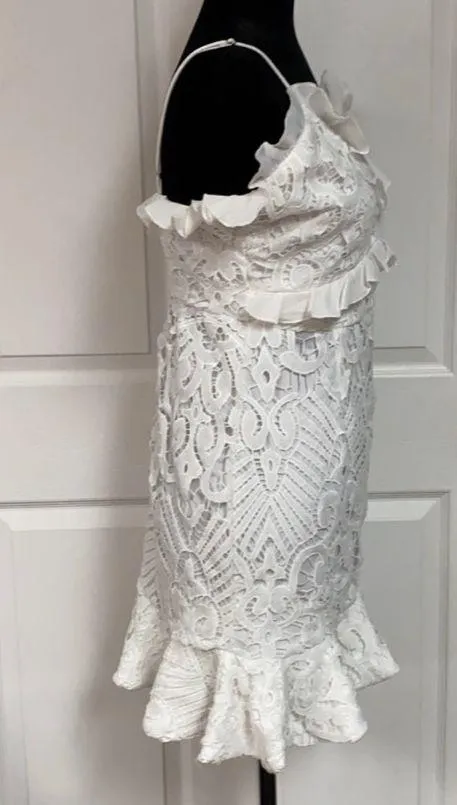 Angel Biba white lace dress. Size large - Image 6