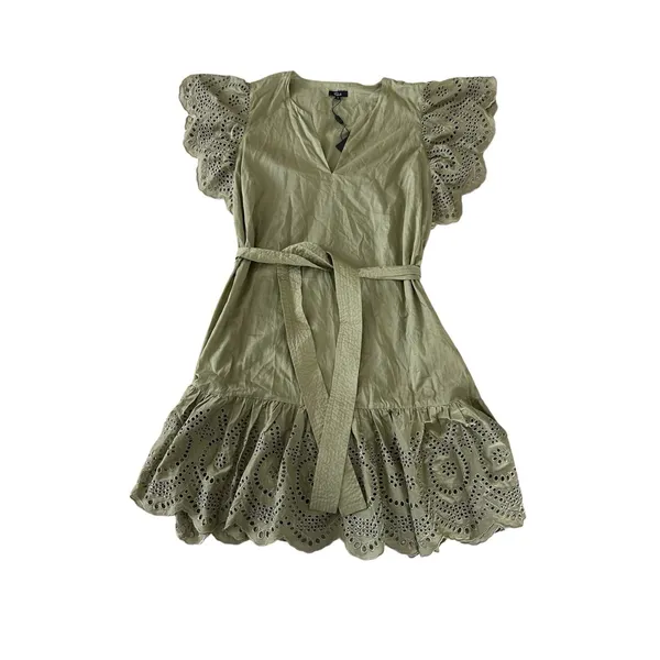 NWT Rails Darlene Eyelet Dress XL Cottage Western Ruffle Cotton Embroidered $278 - Image 2