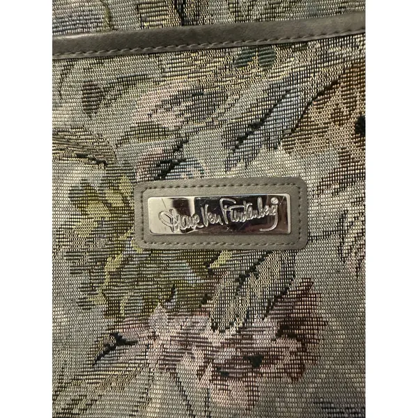 Diane Von Furstenberg Vintage Floral Tapestry Tote Bag‎ Purse EUC Designer - Image 2