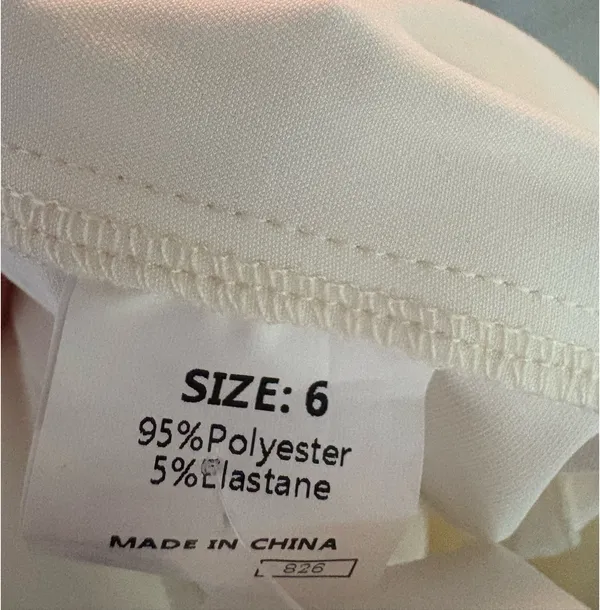 Fringed White Shorts Size 6 - Image 3