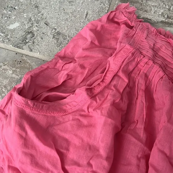 Free People Intimately PINK Cotton Sheer Pants w/Lace Trim, Size M, New w/o Tag - Image 8