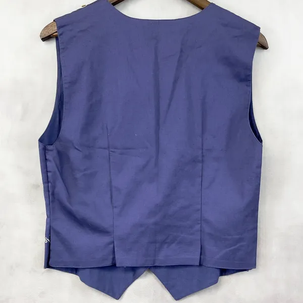 Vtg Willow Ridge Vest Women Medium Purple Embroidered Beaded Cotton Boho‎ Indie - Image 4