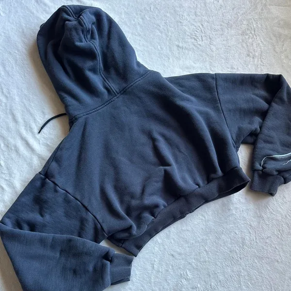 Outcast Clothing Nya Cropped Hoodie Vintage Navy - Image 8