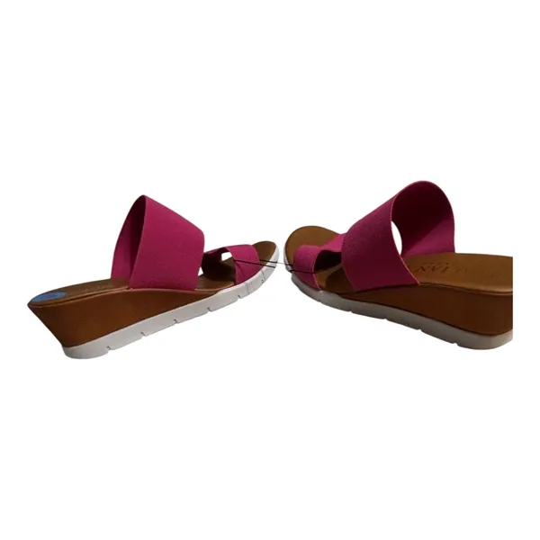 Italian Shoemakers Pink Double Strap Wedge Slide Sandals NWOB Women's 6.5 - Image 2