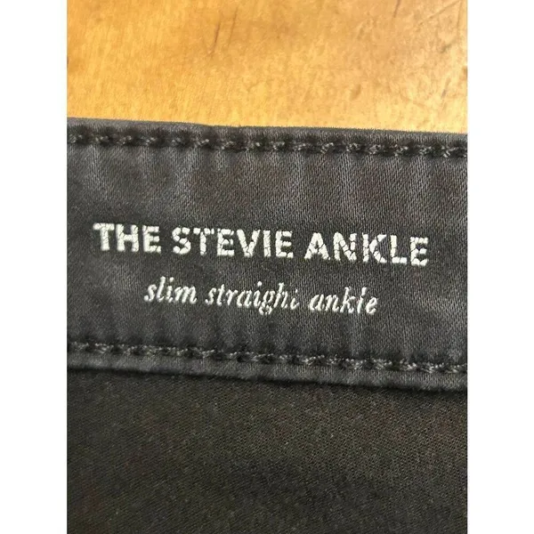 AG Adriano Goldschmied Black Stevie Ankle Slim Straight Ankle Jeans Size 26R (89 - Image 7