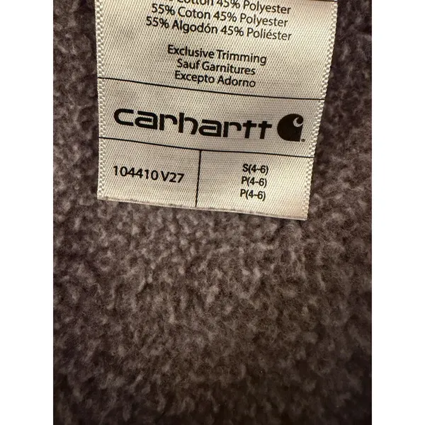 Carhartt‎ Womens Brown Crewneck Sweatshirt Logo Sleeve Pullover 104410 V27 Small - Image 5