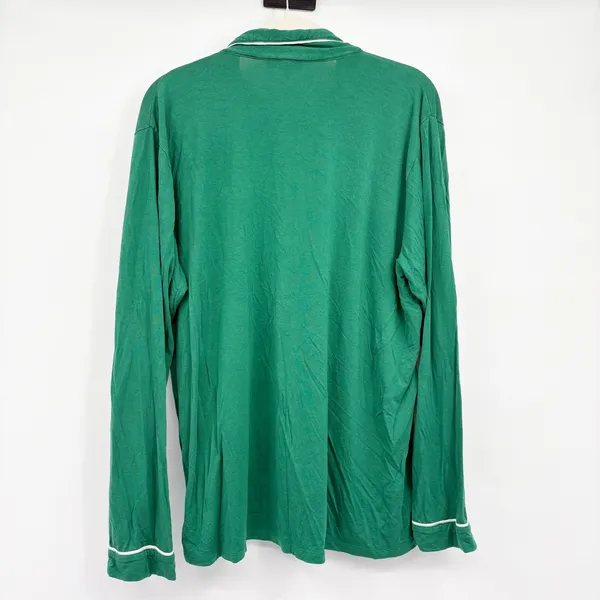 J. Crew Womens Lyocell Soft Eco Dreamiest Green Long Sleeve Pajama Set Size XL - Image 6