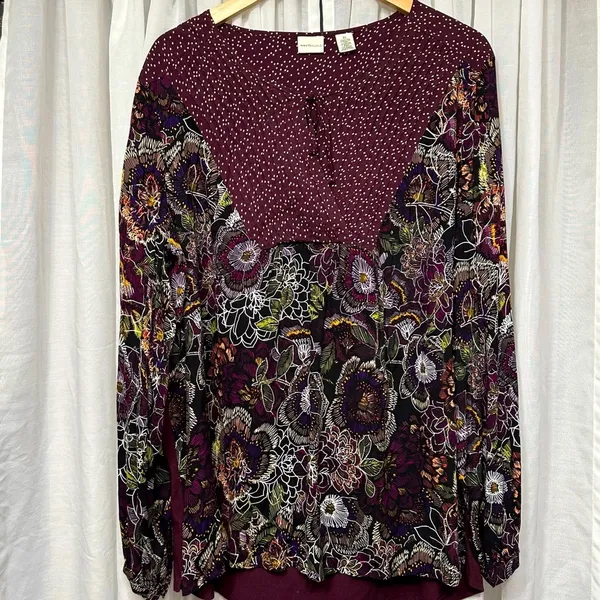 Westbound Women’s Floral‎ Print Long Sleeve Size XL Top - Image 6