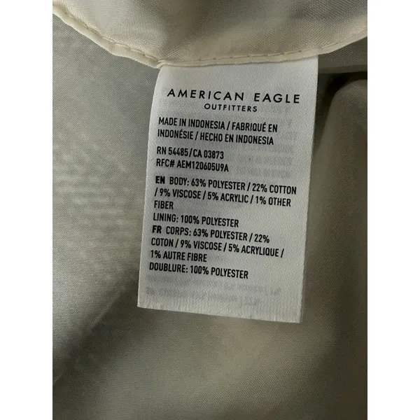 American Eagle Brushed Plaid Shacket Oversized Sz XS Grunge Flannel Boyfriend - Image 8