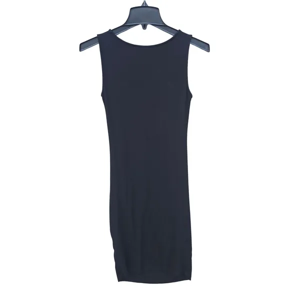 Seraphine Black Ruched Side‎ Maternity Bodycon Midi Dress Sleeveless Small - Image 3