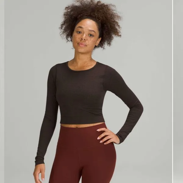Lululemon Ebb to Street Long Sleeve Shirt French Press Brown- Size 12 - Image 2