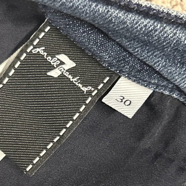 Seven 7 For All Mankind Bootcut Jeans Women 30 Med Wash Stretch Split Hem - Image 4