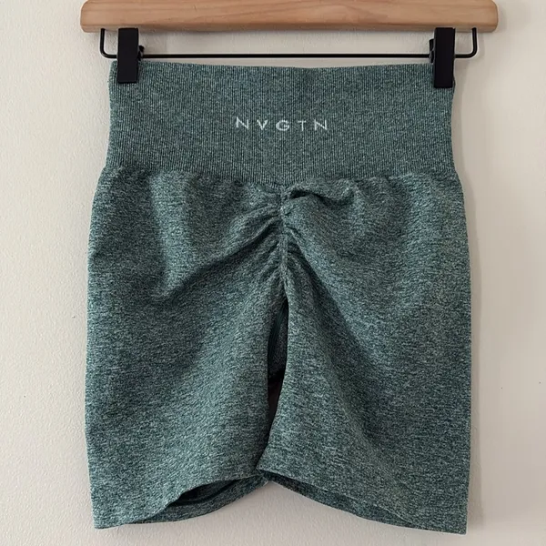NVGTN Seamless Biker Shorts High Rise 6” Green Size XS‎ - Image 5