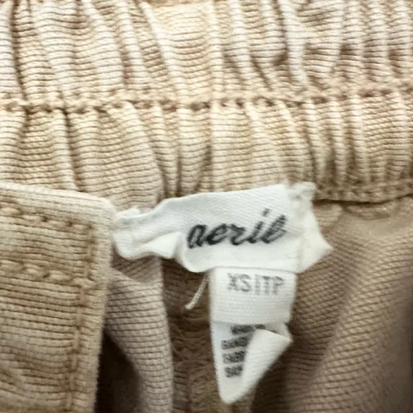 Aerie XS/TP cropped barrel jeans tan casual - Image 2