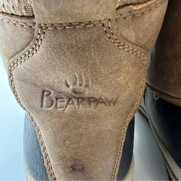 Bearpaw Boots Leighton Wool Blend‎ Lined Winter Boots Tan Black Womens Size 7 - Image 7