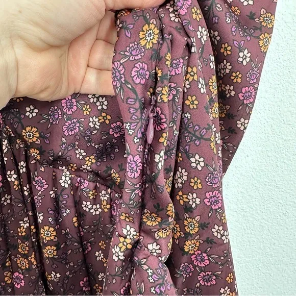 Louna Revolve Floral Ruffle Hem Top V Neck Romantic Longsleeve‎ Blouse - Image 9
