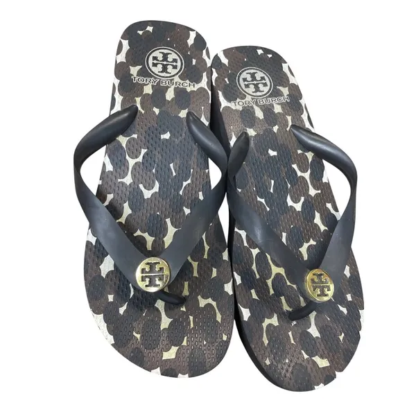 Tory Burch wms black cameo spring summer sandals sz 8 SKU 9892 - Image 7