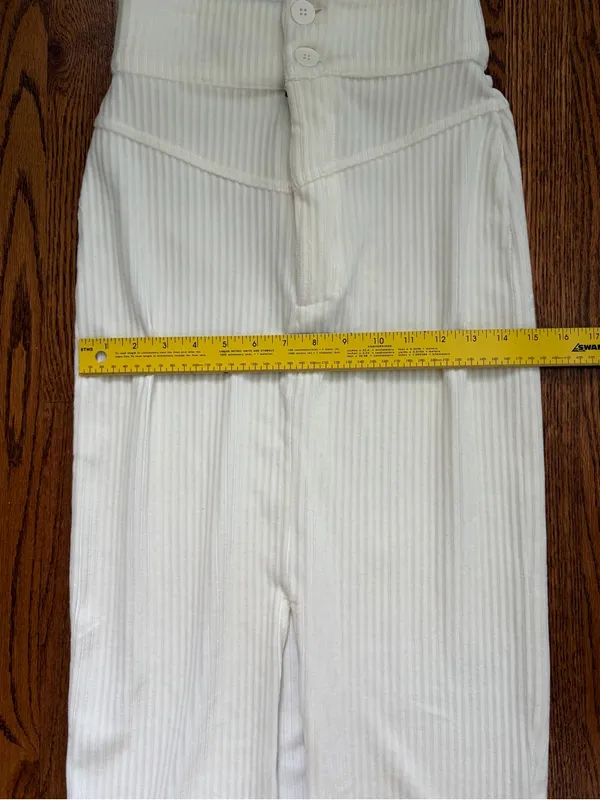 NWT Free People Roxy Rib Pencil Midi Skirt Creme XS High Waist Ribbed $78 - Image 9