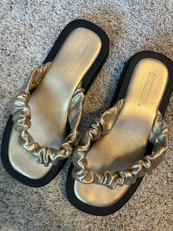 Target Gold Flip Flops - Image 4