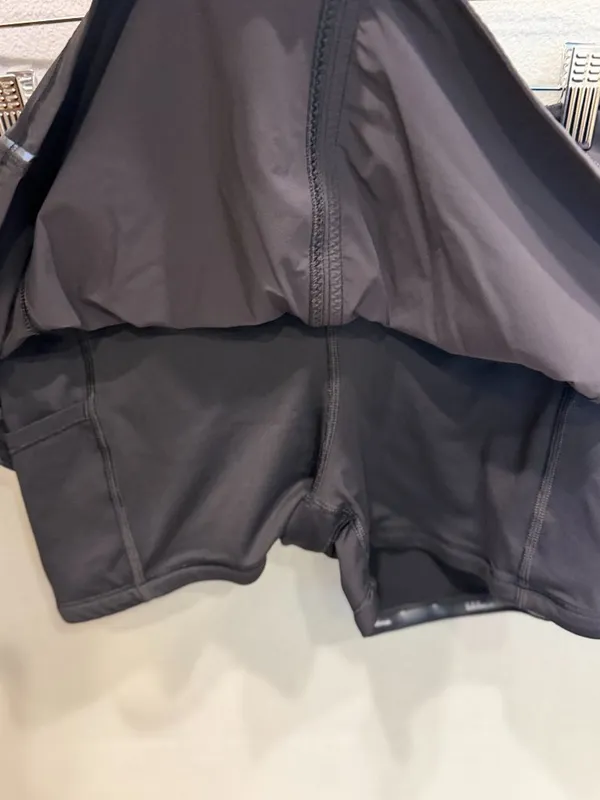 Lululemon‎ Black Athletic Tennis Golf Skort Size 4 Built-In Shorts Running - Image 5