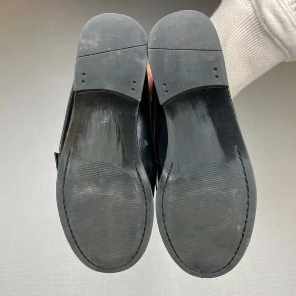Madden Girl Addler-F Black Horsebit Faux Fur Lined‎ Mule Loafers Mens 7M - Image 5