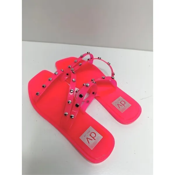 Dolce Vita Jelly Sandals Womens Size 6 Neon Pink‎ Slip On Shoes NEW - Image 8