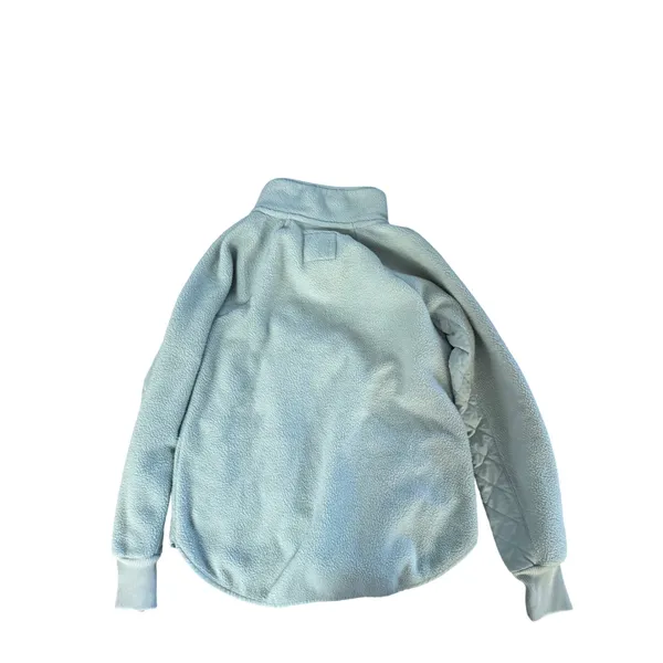Abercrombie Fitch Fleece Pullover Quilted Snap Neck Mock Neck Light Green Size S - Image 2
