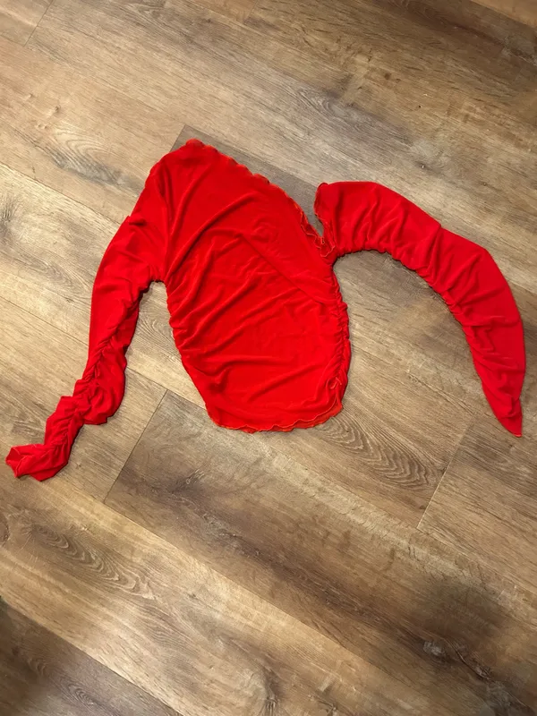 Red mesh long sleeve shirt - Image 3