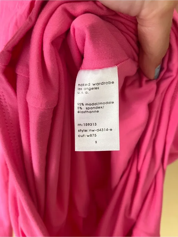 naked wardrobe Hot Pink Long-Sleeve Mini Bodycon Dress - Image 8