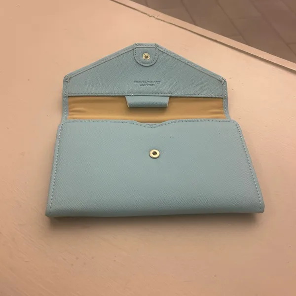 Wallet Light Blue Envelope Clutch by Travel Wallet Zoppen-Great Shape & Clean! - Image 6