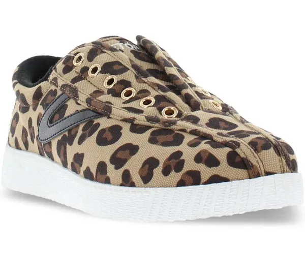 Tretorn Nylite women's Leopard Print Slip-On Sneakers Leopard W8 - Image 11