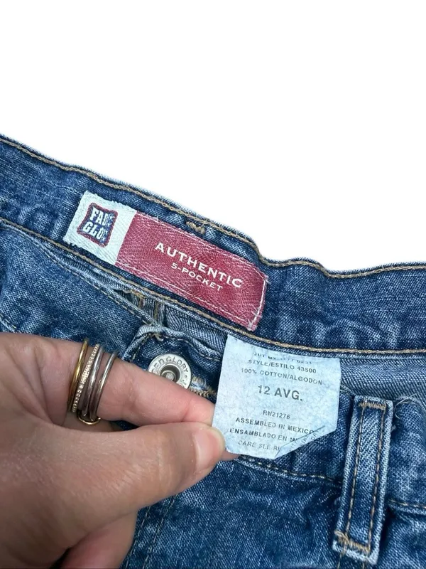 Y2K Vintage Faded Glory Denim Bermuda Jorts size 12 / 28” waist - Image 3