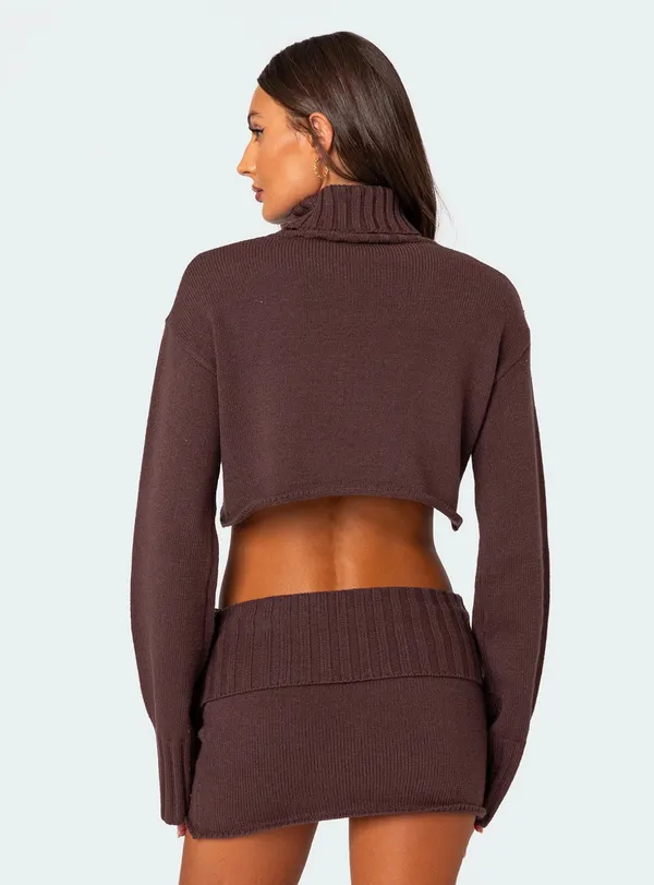Edikted Long Sleeve Sweater Cropped - Image 3