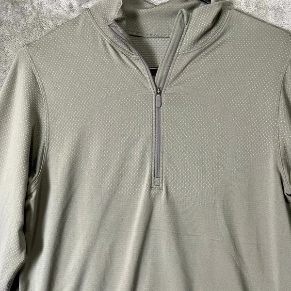 Lululemon Swiftly Relaxed Half Zip Gull Grey Size‎ 6 Athleisure Workout Yoga - Image 2