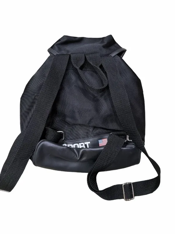 Vintage Polo Sport Ralph Lauren Black Bucket Backpack Bag Handbag Purse Y2K 90s - Image 2