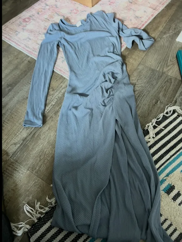 Wilfred‎ blue ruched midi dress - Image 3