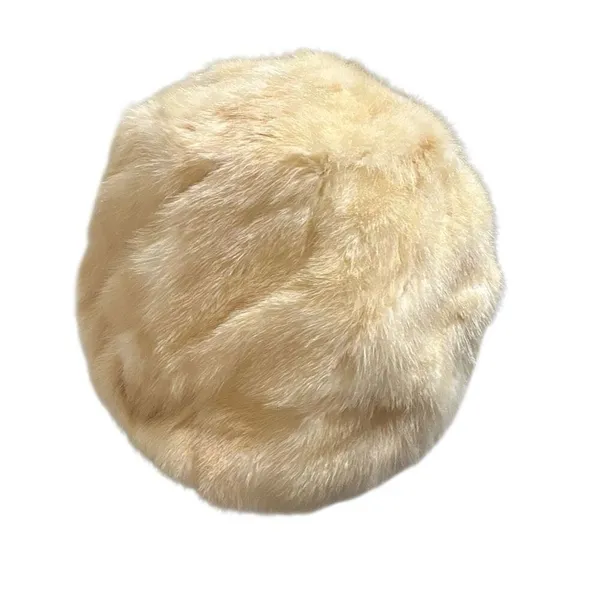 Lord &‎ Taylor Vtg Cream Fur Beret Hat w/Bow and Comb Ski Apres Winter Mod Chic - Image 4