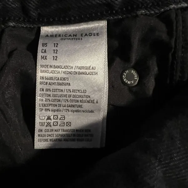 American Eagle Maxi‎ Skirt 12 Charcoal Open Slit Raw Hem - Image 4