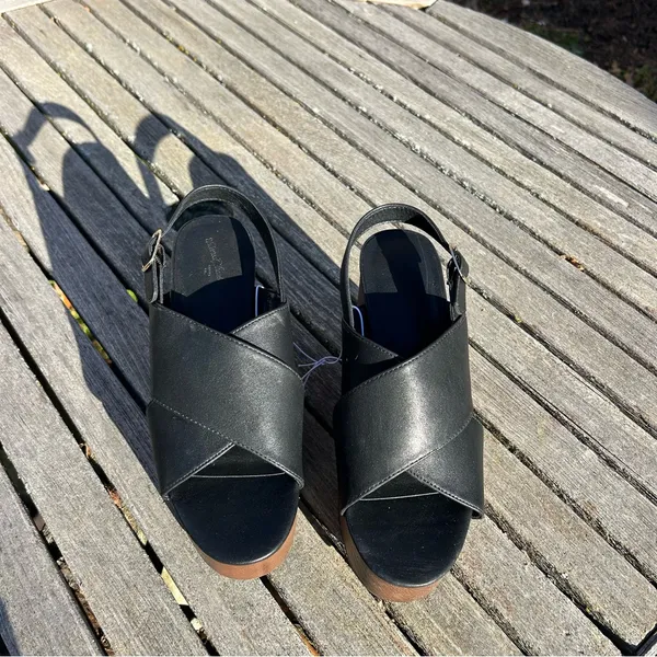 Universal Threads Women's Naomi Wood Wedge Heels size 8.5 spring‎ summer cottage - Image 3
