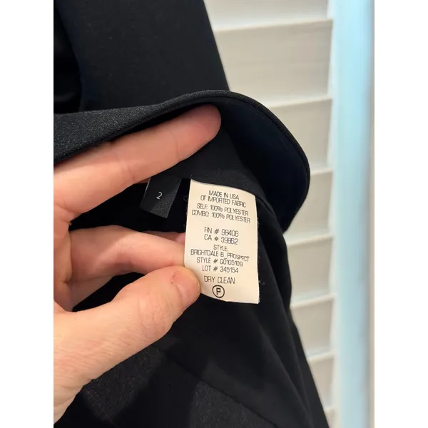 Theory Brightdale B Prospect Blazer Womens 2 Black Two-Button Office‎ Workwear - Image 5
