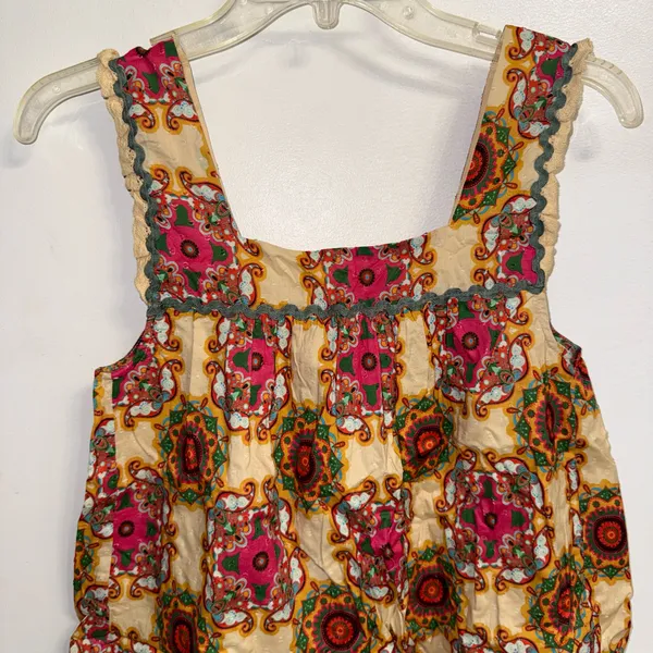 NWT $108 Anthropologie x Let Me Be Cotton Ruffled Square Neck Pullover Tank S - Image 12